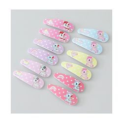 Babyhug Snap Clips Unicorn Theme Pack of 6- Multicolor