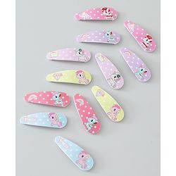 Babyhug Snap Clips Unicorn Theme Pack of 6- Multicolor