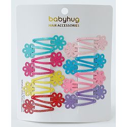 Babyhug Snap Clips  Free Size Pack of 16 - Multicolour