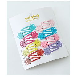 Babyhug Snap Clips  Free Size Pack of 16 - Multicolour