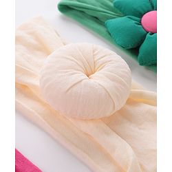 Babyhug Free Size Headbands with Bow Pack of 3 - Multicolor