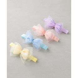 Babyhug Free Size Headbands With Bow Pack of 4 - Multicolor