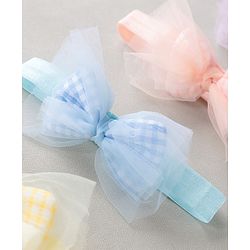 Babyhug Free Size Headbands With Bow Pack of 4 - Multicolor