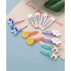 Babyhug Snap Clips  Free Size Pack of 12 - Multicolor