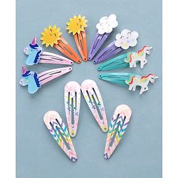 Babyhug Snap Clips  Free Size Pack of 12 - Multicolor