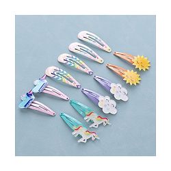 Babyhug Snap Clips  Free Size Pack of 12 - Multicolor