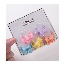 Babyhug Free Size Rubber Bands Set with Bow Applique Pack of 10 - Multicolor