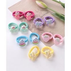 Babyhug Rubber Bands & Scrunchies Sets  Pack of 12 - Multicolour