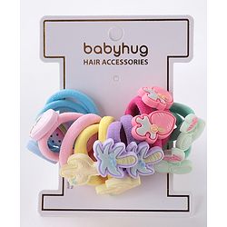 Babyhug Rubber Bands & Scrunchies Sets  Pack of 12 - Multicolour