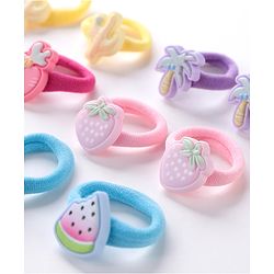Babyhug Rubber Bands & Scrunchies Sets  Pack of 12 - Multicolour