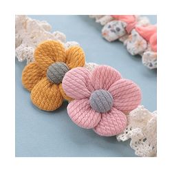 Babyhug Free Size Headbands with Bow & Floral Applique Pack of 2  -Multicolor