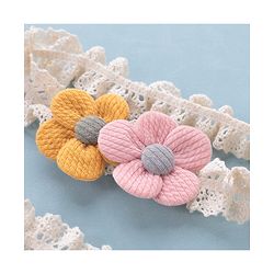 Babyhug Free Size Headbands with Bow & Floral Applique Pack of 2  -Multicolor