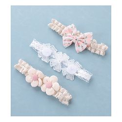 Babyhug Free Size Headbands with Floral & Bow Applique Pack of 3  -Multicolor