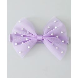 Babyhug Free Size Headbands With Bow & Pearl Applique Pack of 3 - Purple Pink & White