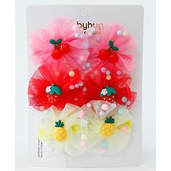 Babyhug Hair Pins And Clips Pack of 6- Multicolored