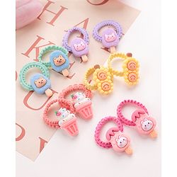 Babyhug Rubber Bands  with Appliques Pack of 10 - Multicolour