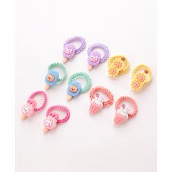 Babyhug Rubber Bands  with Appliques Pack of 10 - Multicolour
