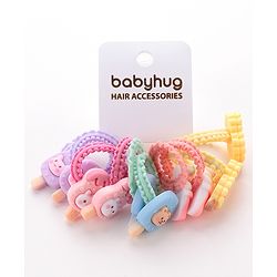 Babyhug Rubber Bands  with Appliques Pack of 10 - Multicolour