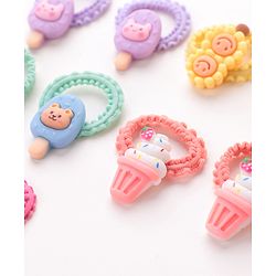 Babyhug Rubber Bands  with Appliques Pack of 10 - Multicolour