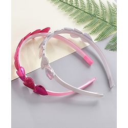 Babyhug Free Size Hair Bands Pack of 2 - Pink & Silver