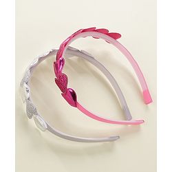 Babyhug Free Size Hair Bands Pack of 2 - Pink & Silver