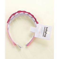 Babyhug Free Size Hair Bands Pack of 2 - Pink & Silver