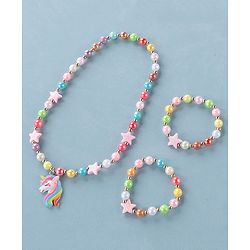 Babyhug Neck Piece & Bracelet Set Free Size - Multicolor