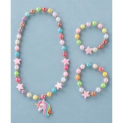 Babyhug Neck Piece & Bracelet Set Free Size - Multicolor