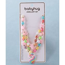 Babyhug Neck Piece & Bracelet Set Free Size - Multicolor