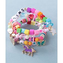 Babyhug Bracelets & Bangles Free Size Pack of 4 - Multicolor