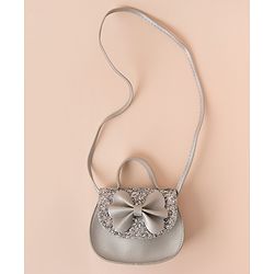 Babyhug Sling Bag with a Bow - Silver