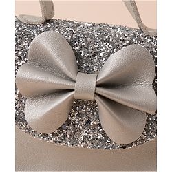 Babyhug Sling Bag with a Bow - Silver