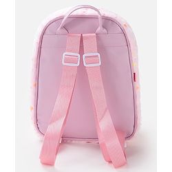 Babyhug Fur Fashion Backpack Heart Print - Pink