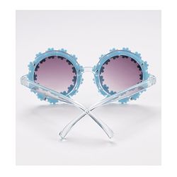 Babyhug Sunglasses  with Flower Design Free Size- Blue