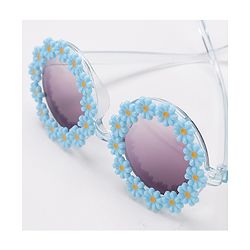 Babyhug Sunglasses  with Flower Design Free Size- Blue