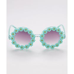 Babyhug Sunglasses with Flower Design Free Size- Blue