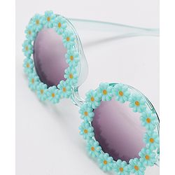 Babyhug Sunglasses with Flower Design Free Size- Blue