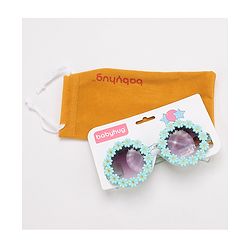 Babyhug Sunglasses with Flower Design Free Size- Blue