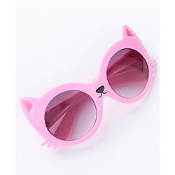 Babyhug Sunglasses Cat Theme Free Size- Pink