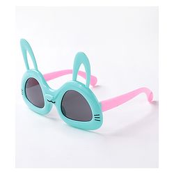 Babyhug Sunglasses with Rabbit Ear Design Free Size- Light Green