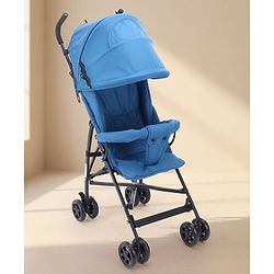 Babyhug Lightweight & Compact Tour Infant Travel Buggy Stroller- Black| Compact Umbrella Fold| Rear Wheels with Brake| Front Swivel Wheels with Lock (Color May Vary)
