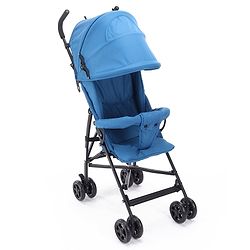 Babyhug Lightweight & Compact Tour Infant Travel Buggy Stroller- Black| Compact Umbrella Fold| Rear Wheels with Brake| Front Swivel Wheels with Lock (Color May Vary)