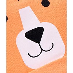 Babyhug 100% Cotton Interlock Knit Cap Tiger Print - Orange