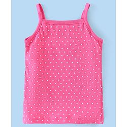 Babyhug 100% Cotton Knit Singlet Antibacterial Slips Floral Print Pack of 3 - Pink White & Teal