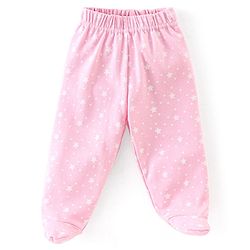 Babyhug Cotton Interlock Knit Full Length Stripe Bootie Pants Pack of 3 - Pink & Red