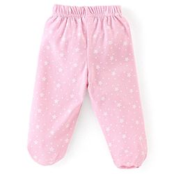 Babyhug Cotton Interlock Knit Full Length Stripe Bootie Pants Pack of 3 - Pink & Red