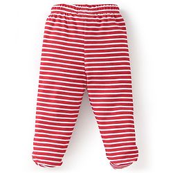 Babyhug Cotton Knit Footed Bootie Leggings Dino Printed Pack of 3 - Red & Navy Blue