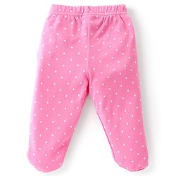 Babyhug Interlock Booties Pant With Floral Print Pack Of 3 - Orange Pink & Purple