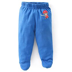 Babyhug Interlock Booties Pant Striped & Car Print Pack of 3 - Yellow & Blue