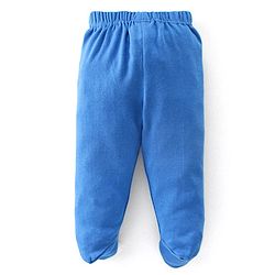 Babyhug Interlock Booties Pant Striped & Car Print Pack of 3 - Yellow & Blue